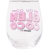 Silver Buffalo Disney Mickey and Minnie Classic Heart Glitter Stemless Wine Glass, 20 Ounces(Mean Girls)