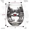 Silver Buffalo Disney Mickey and Minnie Classic Heart Glitter Stemless Wine Glass, 20 Ounces(Mickey and Minnie)