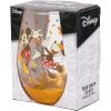 Silver Buffalo Disney Mickey and Minnie Classic Heart Glitter Stemless Wine Glass, 20 Ounces(Mickey and Minnie Fall Leaves)