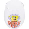 Silver Buffalo Disney Mickey and Minnie Classic Heart Glitter Stemless Wine Glass, 20 Ounces(SpongeBob)