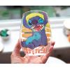 Silver Buffalo Disney Mickey and Minnie Classic Heart Glitter Stemless Wine Glass, 20 Ounces(Stitch Sunset)