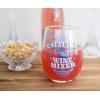 Silver Buffalo Disney Mickey and Minnie Classic Heart Glitter Stemless Wine Glass, 20 Ounces(Transparent)