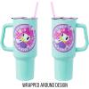 Silver Buffalo Disney Winnie the Pooh “Dreamy Days” Retro Art Stainless Steel Tumbler with Handle and Straw, Fits in Standard Cup Holder, 40 Ounces(Daisy Duck)