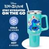 Silver Buffalo Disney Winnie the Pooh “Dreamy Days” Retro Art Stainless Steel Tumbler with Handle and Straw, Fits in Standard Cup Holder, 40 Ounces(Disney Lilo and Stitch Chillin)