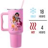 Silver Buffalo Disney Winnie the Pooh “Dreamy Days” Retro Art Stainless Steel Tumbler with Handle and Straw, Fits in Standard Cup Holder, 40 Ounces(Disney Princesses)