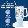 Silver Buffalo Disney Winnie the Pooh “Dreamy Days” Retro Art Stainless Steel Tumbler with Handle and Straw, Fits in Standard Cup Holder, 40 Ounces(Lilo and Stitch Palm Tree Island Sketches)