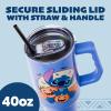 Silver Buffalo Disney Winnie the Pooh “Dreamy Days” Retro Art Stainless Steel Tumbler with Handle and Straw, Fits in Standard Cup Holder, 40 Ounces(Lilo and Stitch Jack-O-Lantern)