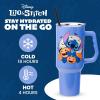 Silver Buffalo Disney Winnie the Pooh “Dreamy Days” Retro Art Stainless Steel Tumbler with Handle and Straw, Fits in Standard Cup Holder, 40 Ounces(Lilo and Stitch Jack-O-Lantern)