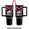 Silver Buffalo Disney Winnie the Pooh “Dreamy Days” Retro Art Stainless Steel Tumbler with Handle and Straw, Fits in Standard Cup Holder, 40 Ounces(Mickey Mouse #currentmood)