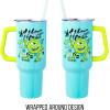 Silver Buffalo Disney Winnie the Pooh “Dreamy Days” Retro Art Stainless Steel Tumbler with Handle and Straw, Fits in Standard Cup Holder, 40 Ounces(Monsters Inc Mike Wazowski)