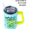 Silver Buffalo Disney Winnie the Pooh “Dreamy Days” Retro Art Stainless Steel Tumbler with Handle and Straw, Fits in Standard Cup Holder, 40 Ounces(Monsters Inc Mike Wazowski)