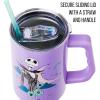 Silver Buffalo Disney Winnie the Pooh “Dreamy Days” Retro Art Stainless Steel Tumbler with Handle and Straw, Fits in Standard Cup Holder, 40 Ounces(Nightmare Before Christmas Purple Twilight)