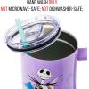 Silver Buffalo Disney Winnie the Pooh “Dreamy Days” Retro Art Stainless Steel Tumbler with Handle and Straw, Fits in Standard Cup Holder, 40 Ounces(Nightmare Before Christmas Purple Twilight)