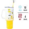 Silver Buffalo Disney Winnie the Pooh “Dreamy Days” Retro Art Stainless Steel Tumbler with Handle and Straw, Fits in Standard Cup Holder, 40 Ounces(Peanuts)