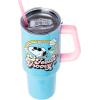 Silver Buffalo Disney Winnie the Pooh “Dreamy Days” Retro Art Stainless Steel Tumbler with Handle and Straw, Fits in Standard Cup Holder, 40 Ounces(Peanuts Feeling Groovy)