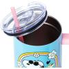 Silver Buffalo Disney Winnie the Pooh “Dreamy Days” Retro Art Stainless Steel Tumbler with Handle and Straw, Fits in Standard Cup Holder, 40 Ounces(Peanuts Feeling Groovy)