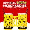 Silver Buffalo Disney Winnie the Pooh “Dreamy Days” Retro Art Stainless Steel Tumbler with Handle and Straw, Fits in Standard Cup Holder, 40 Ounces(Pikachu Lightning Bolts Badge Pokemon)