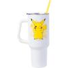 Silver Buffalo Disney Winnie the Pooh “Dreamy Days” Retro Art Stainless Steel Tumbler with Handle and Straw, Fits in Standard Cup Holder, 40 Ounces(Pikachu Adorable Cheeks Pokemon)