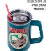 Silver Buffalo Disney Winnie the Pooh “Dreamy Days” Retro Art Stainless Steel Tumbler with Handle and Straw, Fits in Standard Cup Holder, 40 Ounces(Ratatouille)