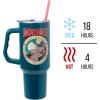 Silver Buffalo Disney Winnie the Pooh “Dreamy Days” Retro Art Stainless Steel Tumbler with Handle and Straw, Fits in Standard Cup Holder, 40 Ounces(Ratatouille)