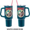 Silver Buffalo Disney Winnie the Pooh “Dreamy Days” Retro Art Stainless Steel Tumbler with Handle and Straw, Fits in Standard Cup Holder, 40 Ounces(Ratatouille)