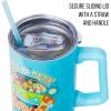 Silver Buffalo Disney Winnie the Pooh “Dreamy Days” Retro Art Stainless Steel Tumbler with Handle and Straw, Fits in Standard Cup Holder, 40 Ounces(Scooby Doo Mystery Machine)