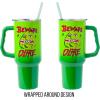 Silver Buffalo Disney Winnie the Pooh “Dreamy Days” Retro Art Stainless Steel Tumbler with Handle and Straw, Fits in Standard Cup Holder, 40 Ounces(Shrek)