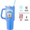 Silver Buffalo Disney Winnie the Pooh “Dreamy Days” Retro Art Stainless Steel Tumbler with Handle and Straw, Fits in Standard Cup Holder, 40 Ounces(Spongebob Squarepants Imagination)