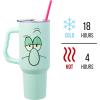 Silver Buffalo Disney Winnie the Pooh “Dreamy Days” Retro Art Stainless Steel Tumbler with Handle and Straw, Fits in Standard Cup Holder, 40 Ounces(Squidward)