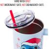 Silver Buffalo Disney Winnie the Pooh “Dreamy Days” Retro Art Stainless Steel Tumbler with Handle and Straw, Fits in Standard Cup Holder, 40 Ounces(Stitch Wearing Santa Hat)