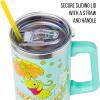 Silver Buffalo Disney Winnie the Pooh “Dreamy Days” Retro Art Stainless Steel Tumbler with Handle and Straw, Fits in Standard Cup Holder, 40 Ounces(Winnie the Pooh Retro Dreamy Days)