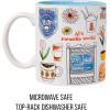Silver Buffalo Gilmore Girls Destination Locations Icons Ceramic Mug, 20 Ounces(Destination Locations (20 Ounces))