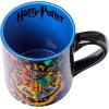 Silver Buffalo Harry Potter Hogwarts Slytherin House Crest Ceramic Mug, 14 Ounces(14oz Hogwarts Crest Splatter)