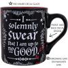 Silver Buffalo Harry Potter Hogwarts Slytherin House Crest Ceramic Mug, 14 Ounces(I Solemnly Swear That I Am Up To No Good)
