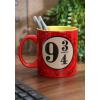 Silver Buffalo Harry Potter Hogwarts Slytherin House Crest Ceramic Mug, 14 Ounces(Red)