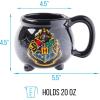 Silver Buffalo Lord of The Rings Elven Text High Gloss Reactive Glaze Tapered Pottery Mug,18 Ounces(Hogwarts School)