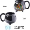 Silver Buffalo Lord of The Rings Elven Text High Gloss Reactive Glaze Tapered Pottery Mug,18 Ounces(Hogwarts School)