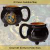 Silver Buffalo Lord of The Rings Elven Text High Gloss Reactive Glaze Tapered Pottery Mug,18 Ounces(Hufflepuff)