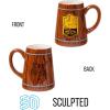 Silver Buffalo Lord of The Rings Elven Text High Gloss Reactive Glaze Tapered Pottery Mug,18 Ounces(Lord of the Rings)