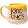 Silver Buffalo Lord of The Rings Elven Text High Gloss Reactive Glaze Tapered Pottery Mug,18 Ounces(Multicolor)