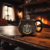 Silver Buffalo Lord of The Rings Elven Text High Gloss Reactive Glaze Tapered Pottery Mug,18 Ounces(Slytherin)