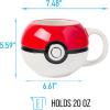 Silver Buffalo Pokemon Snorlax But First Coffee Ceramic Mug, 20 Ounces(20oz Pokeball 3D Sculpted)