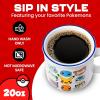 Silver Buffalo Pokemon Snorlax But First Coffee Ceramic Mug, 20 Ounces(20oz Pokemon Multi Faces)