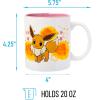 Silver Buffalo Pokemon Snorlax But First Coffee Ceramic Mug, 20 Ounces(20oz Pokémon Eevee Star)