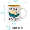 Silver Buffalo Pokemon Snorlax But First Coffee Ceramic Mug, 20 Ounces(20oz Snorlax But First Coffee)