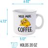 Silver Buffalo Pokemon Snorlax But First Coffee Ceramic Mug, 20 Ounces(Need More Coffee)