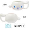 Silver Buffalo Sanrio Hello Kitty Pink Bow Ceramic 3D Sculpted Mug, 20 Ounces(Cinnamoroll)