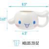 Silver Buffalo Sanrio Hello Kitty Pink Bow Ceramic 3D Sculpted Mug, 20 Ounces(Cinnamoroll)