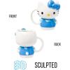 Silver Buffalo Sanrio Hello Kitty Pink Bow Ceramic 3D Sculpted Mug, 20 Ounces(Hello Kitty Blue Dress)