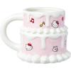 Silver Buffalo Sanrio Hello Kitty Pink Bow Ceramic 3D Sculpted Mug, 20 Ounces(Hello Kitty Cake)